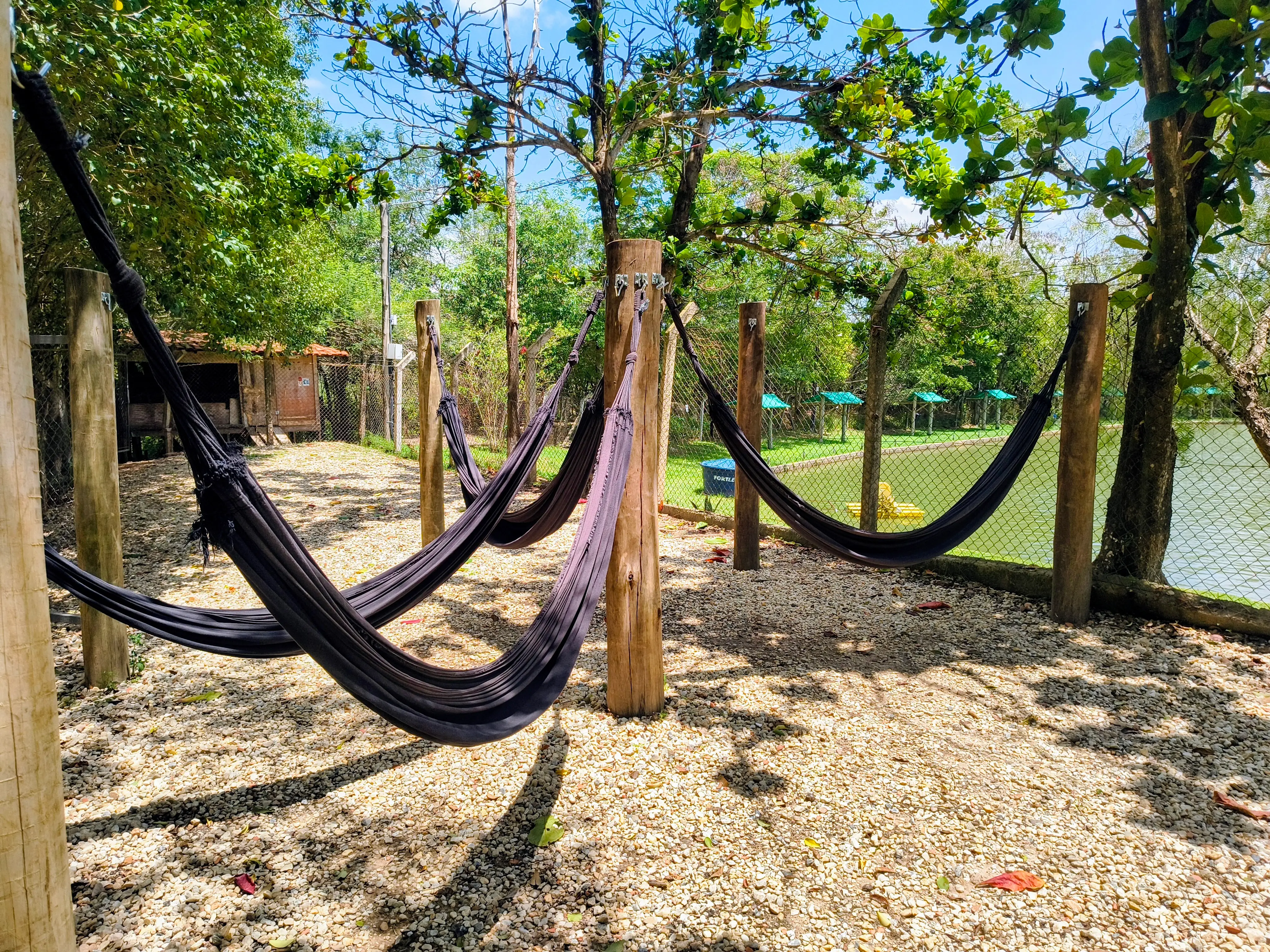 Redário com redes para descanso