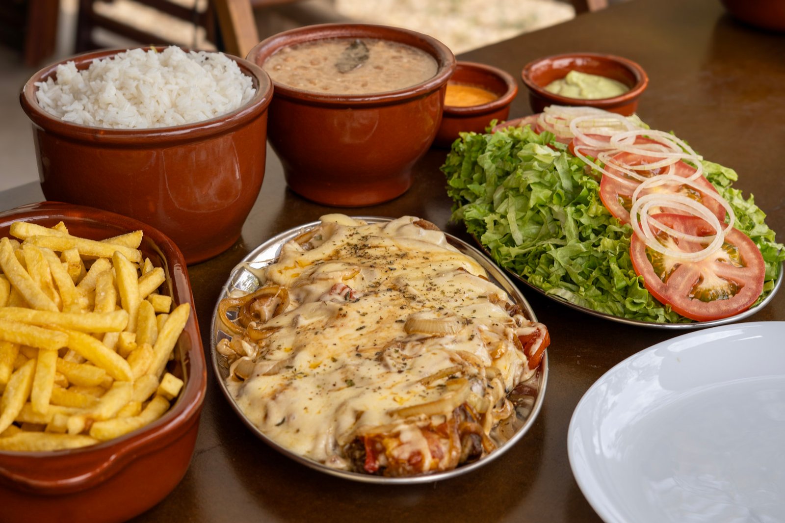 Prato servido no restaurante